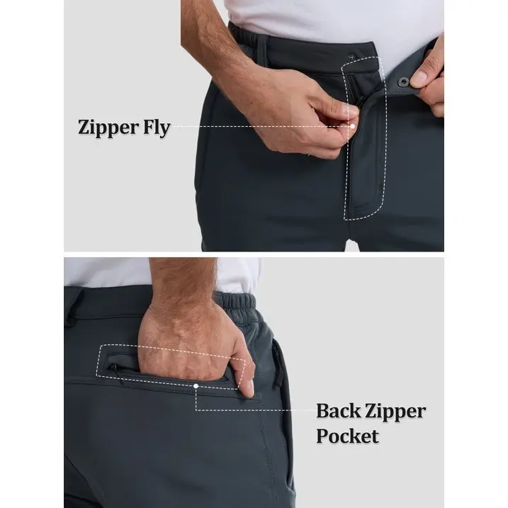 Winter Herren Wasserdichte Camping-Wanderhose Cargo Taktische Softshell Warme Fleece Winddichte Outdoor-Trekking-Jagdhose – Detail 21