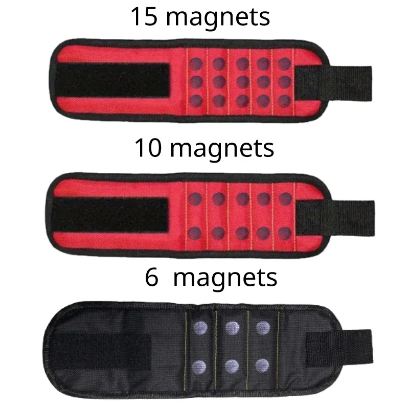 1PCS Magnetic Wristband for Holding Screws,Nails,Drilling Bits,Wrist Tool Holder Belts with Strong Magnets,Cool Gadgets for Men