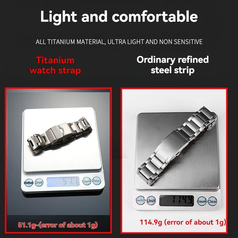 Titanium Alloy Watchband For Casio PROTREK Series PRG-260 270 550 PRW-3500 2500 5000 18mm Men's Watch Strap + Tools