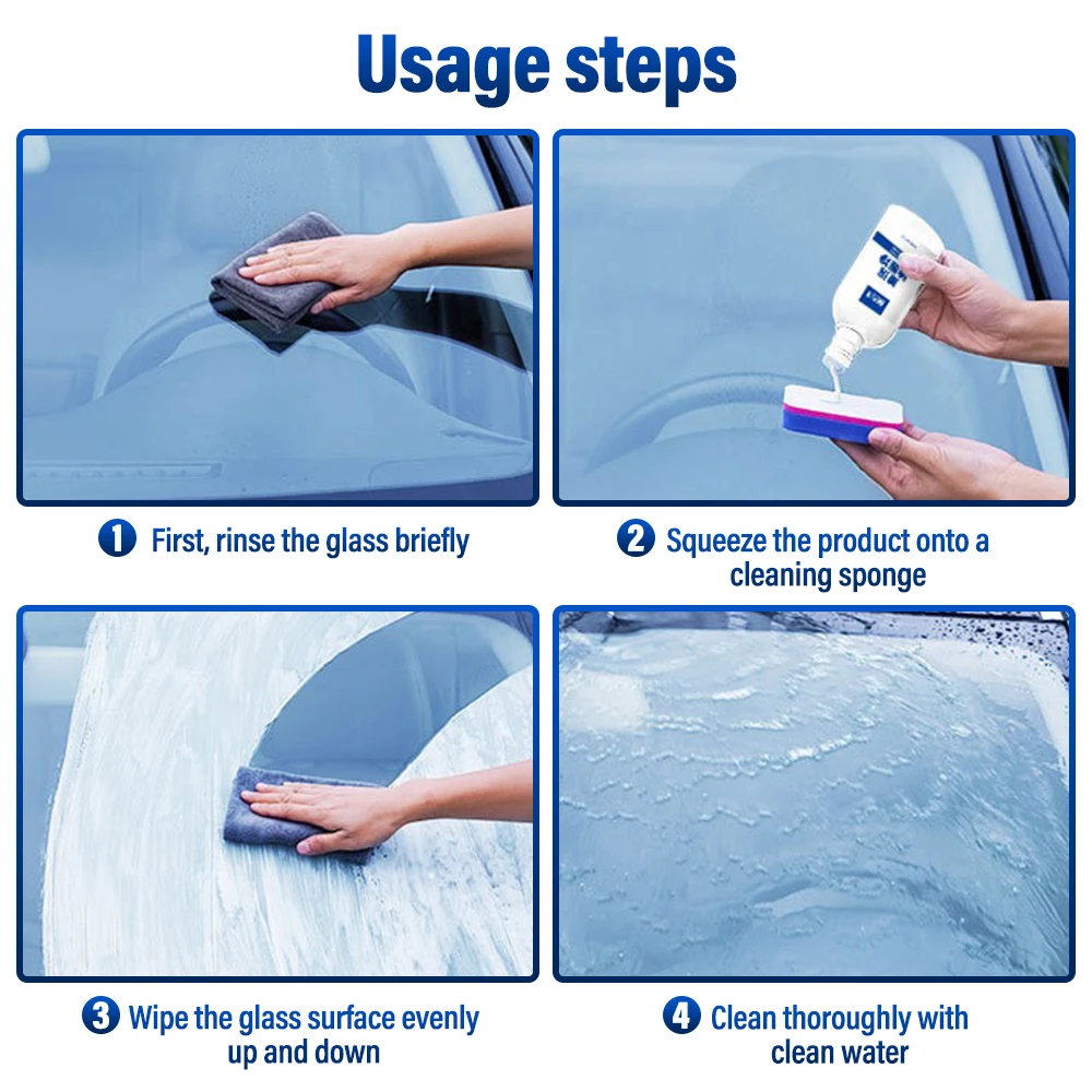 Car Glass Oil Film Remover Paste Window Grease Water Stain Removal Cleaner Windshield Polisher Stuff Windshield Coating Agent