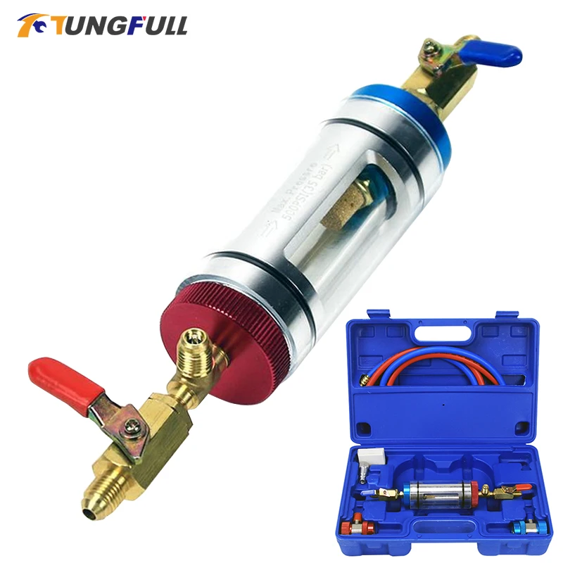 Ferramenta Automotiva ar Condicionado Refrigeração Oil Filtração Analyzer Purificador de Detecção de Pureza de Óleo Refrigerante