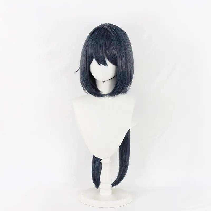 L-e-mail parrucca sintetica per capelli Honkai Star Rail Yunli parrucca Cosplay 80cm lunga grigio blu colore parrucche Cosplay parrucca resistente al calore