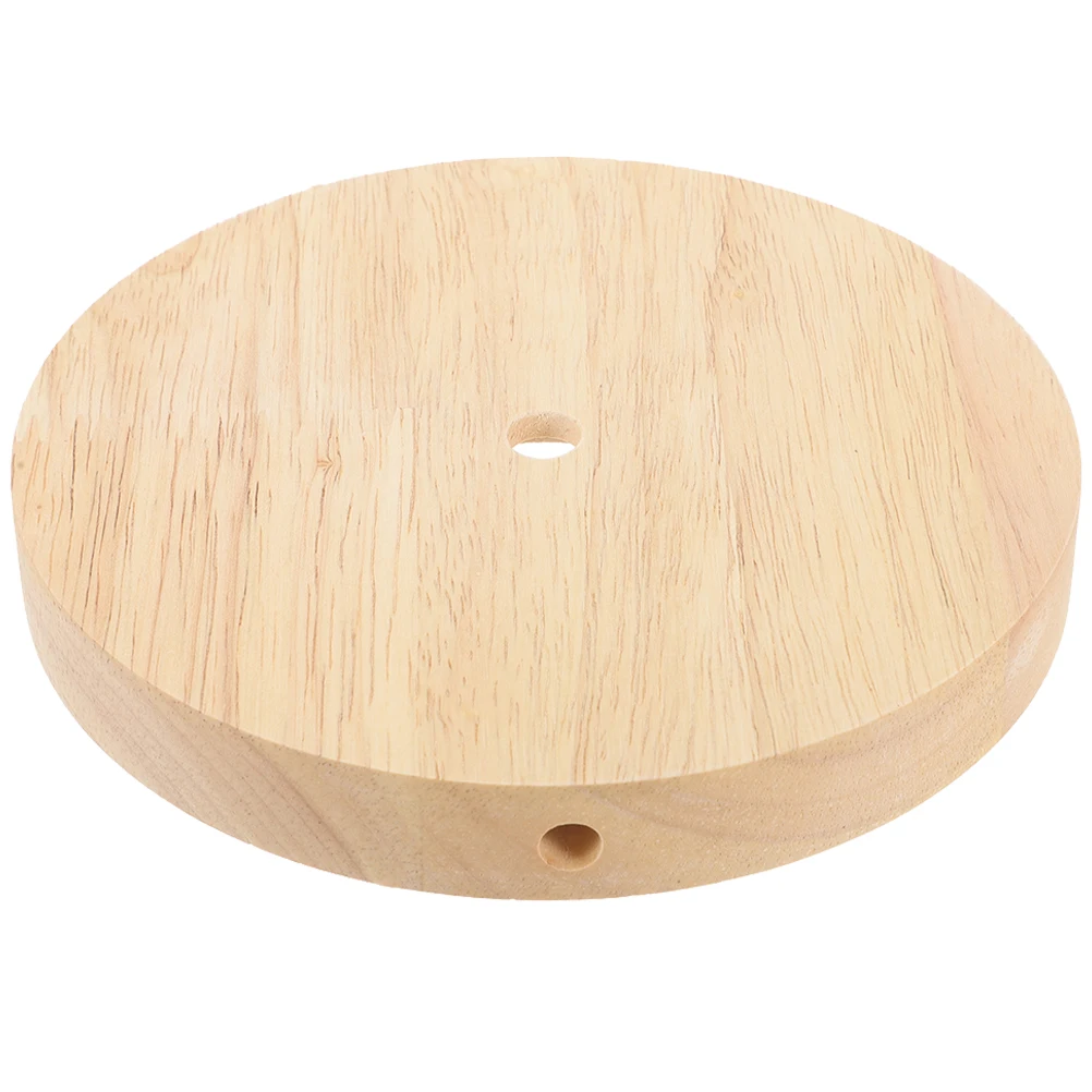 

Round Wooden Table Lamp Base E27 E14 LED Light Stand 100mm DIY Craft Display Base for Bedroom Living Room Study Office
