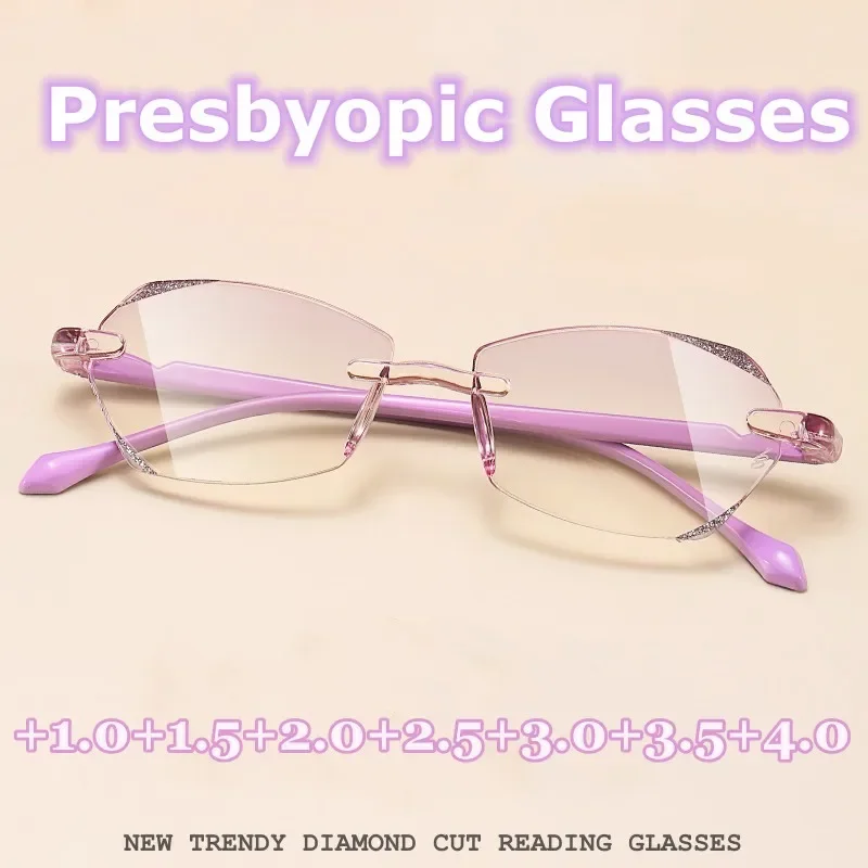 Aliexpress 1 New Diamond Cut High Definition Reading Glasses Men Women Far-sighted Hyperopia Eyewear Classic Rimless Eyeglasses Presbyopia - Aliexpress Deal