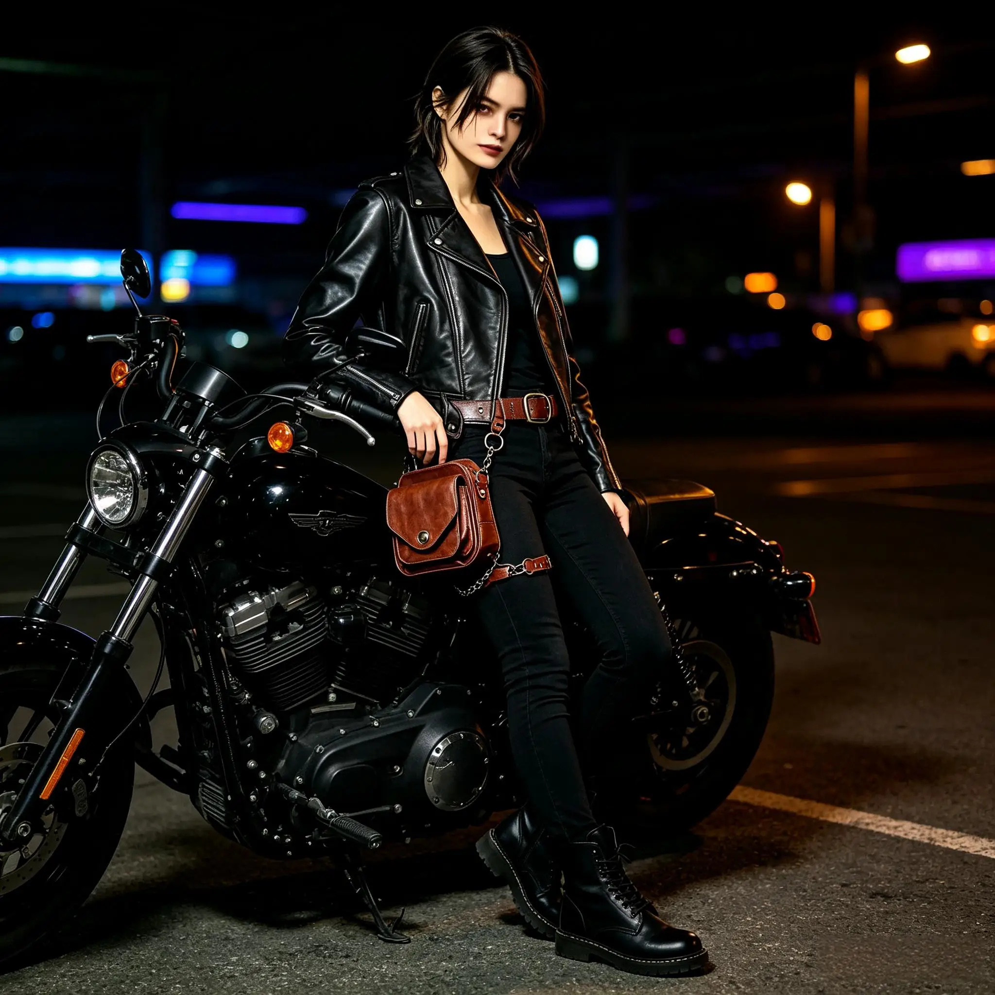 Retro-Ästhetische PU-Quadrattasche, Damen-Crossbody-Bauchtasche, Motorrad-Stil Oberschenkeltasche, Mittelalterliches Ritter-Accessoire für Partys – Detail 5