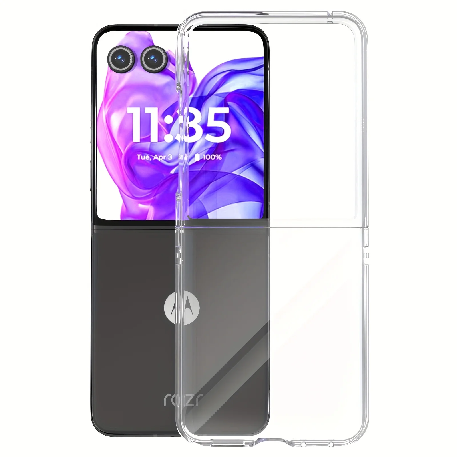 Funda de teléfono transparente para Motorola Razr 40 50 Ultra, Funda dura de PC, Funda trasera transparente para Moto Razr 40 Ultra Razr50 2024, Funda