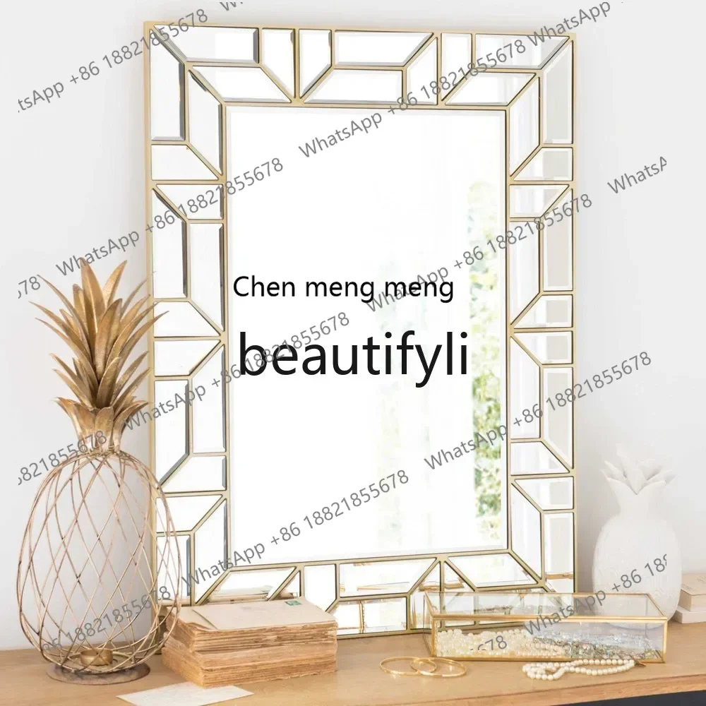 

cqy Living room sofa background wall wall hanging bathroom mirror dressing mirror decorative mirror