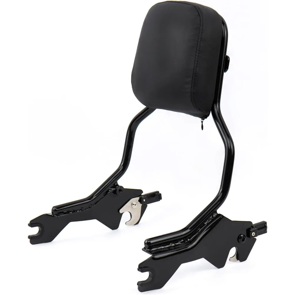 MoKitDora Encosto Destacável Sissy Bar Upright com Almofada para modelos Softail Fat Bob FXFB e FXFBS de 2018-mais tarde, Preto