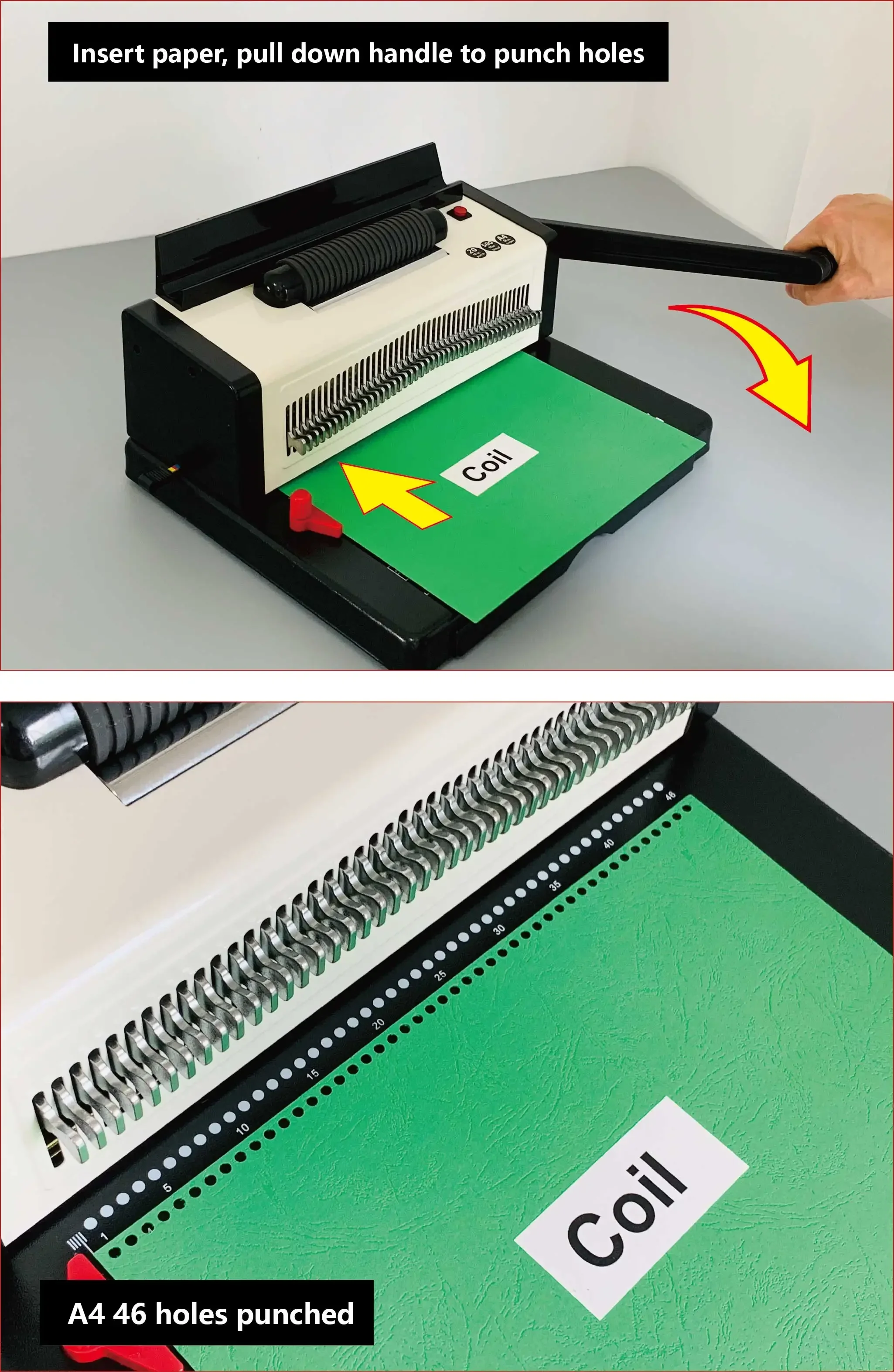 CY9028A mini manual punch elektrik mengikat cof mini mesin pengikat kumparan untuk 25 lembar 70g kertas dengan mesin pengikat buku cepat