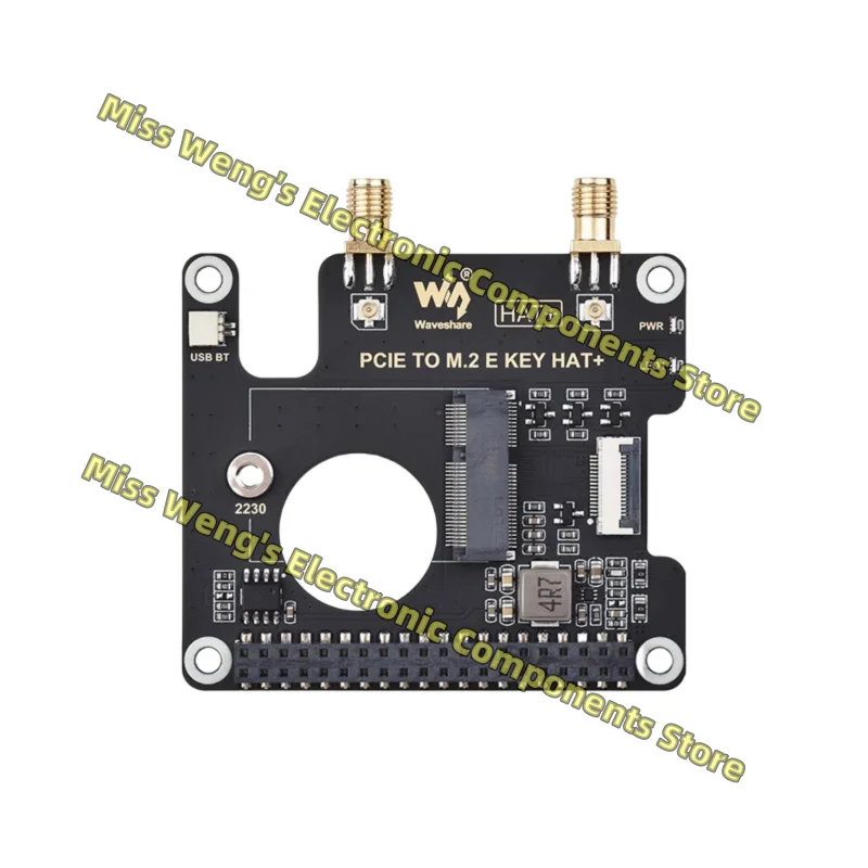 

PCIE TO M.2 E KEY HAT+, плата расширения Плата адаптера PCIE-M.2 Беспроводная сетевая карта WIFI Модуль Bluetooth