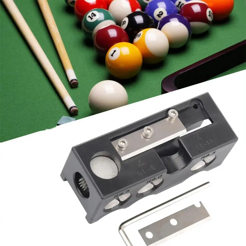 Billiard Cue Multi-Functional Leather Head Repair Tool Needling Cleaning Shape 11-In-1 Sharpener Polishing A5O1