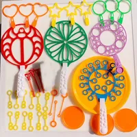 New 6-35pcs Bubble Machine Blowing Bubble Wand Tool Soap Bubble Maker Blower Set Big Bubble Dish Outdoor Funny Gift Toys