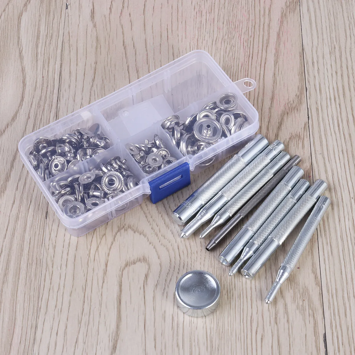 40Set Premium Metal Snap Fasteners Copper Press Studs with 9 Installation Tools for DIY Craft Leatherwork Jackets Hats Belts