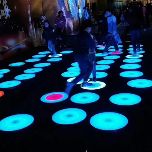 sv-Colorful Portable Circle LED Brick Light 3D Digital LED Sensitive Dance Floor for Night Club Stage！