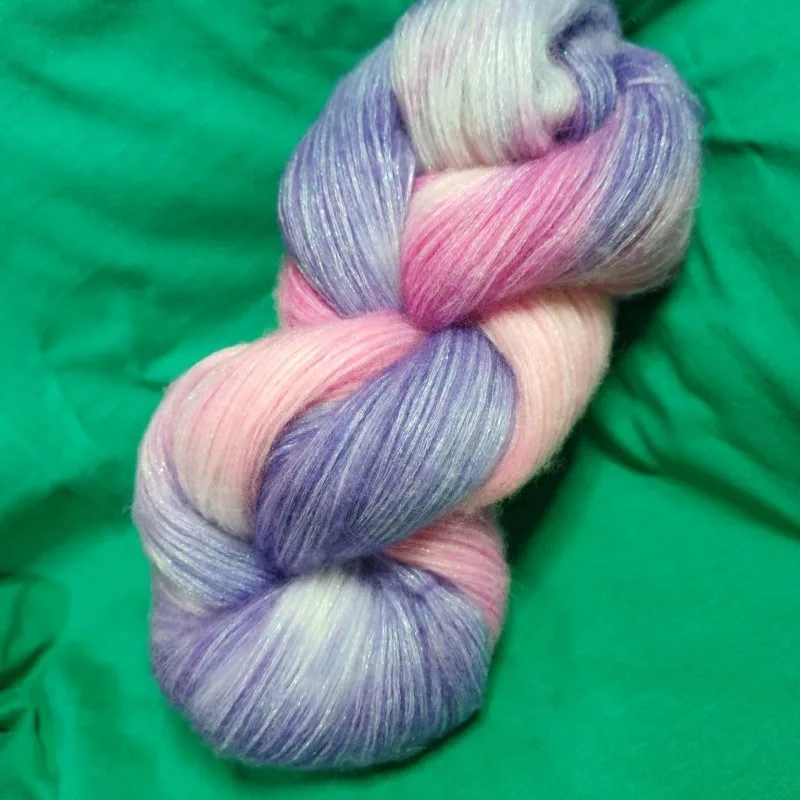 200g/set Medium Chunky Shiny Mohair Yarn for Knitting Sweaters Vest Scarf Shawl Coats DIY Hand Dyed Warm Soft Comfortable Thread