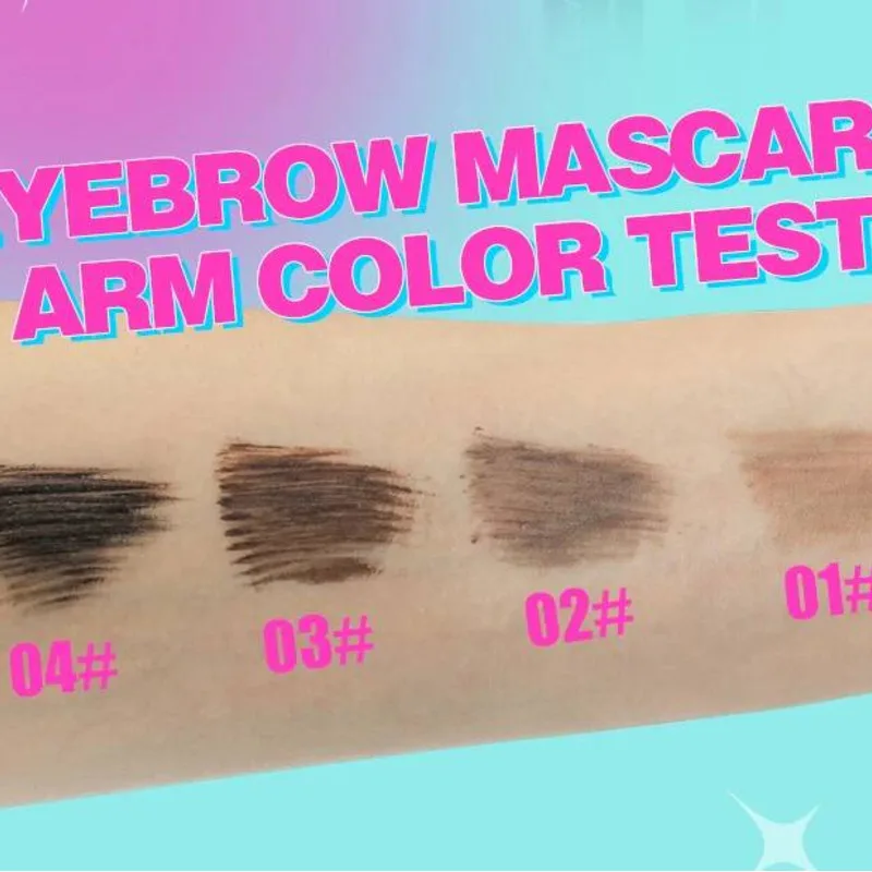 MLSMILE Flüssige Färbecreme, langlebig, wasserfest, natürlich, dunkelbraun, Augenbrauentönung, Augenbrauenverstärker, 4-Farben-Mascara, Kosmetik