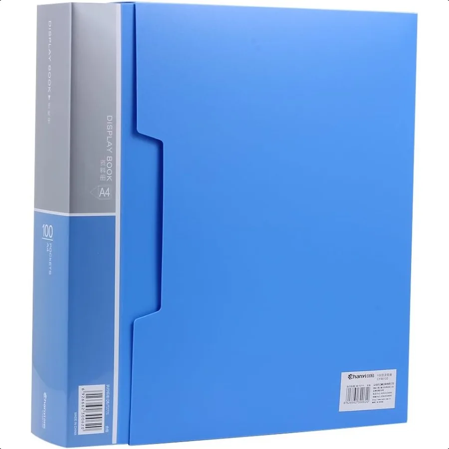 libro-di-presentazione-con-protezione-da-100-tasche-formato-a4-capacita-di-200-pagine-disponibili-per-fogli-di-report-opere-d'arte-ritagli-di-fogli-musicali-cielo