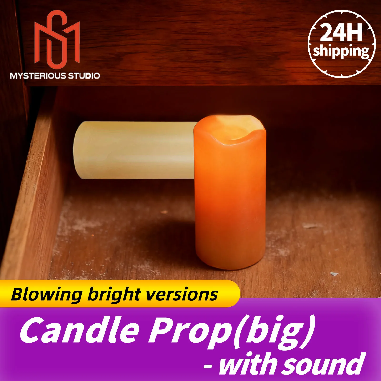 

Mysterious Studio Secret Room Escape Game Mechanism Props Electronic Puzzle Sequential Blow Bright Version Candle 1987 GYSuperb