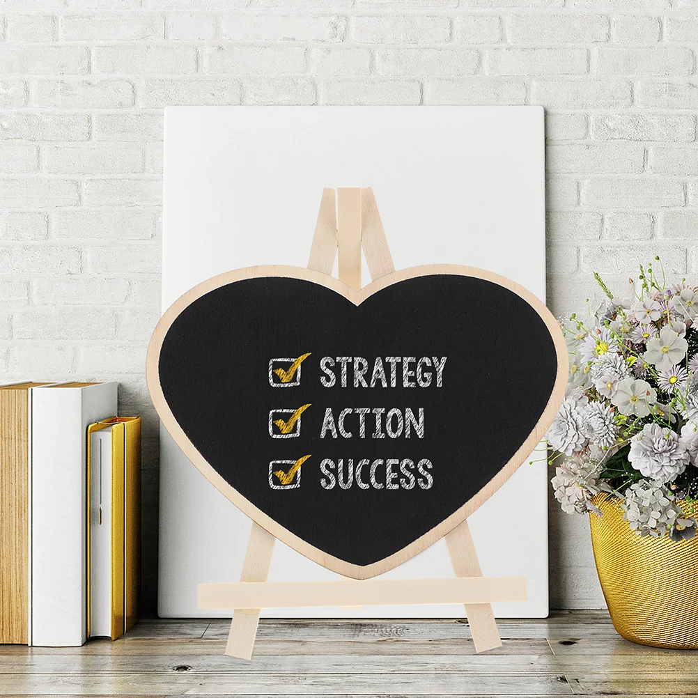 2 Pcs Vertical Blackboard Mini Chalkboard Sign Small Advertising Standing Message Signs