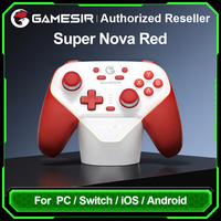 Gamesir Super Nova Red T4n Pro Wireless Game Controller with Charging Station and GameSir Hall Effect Sensing Sticks for NS PC