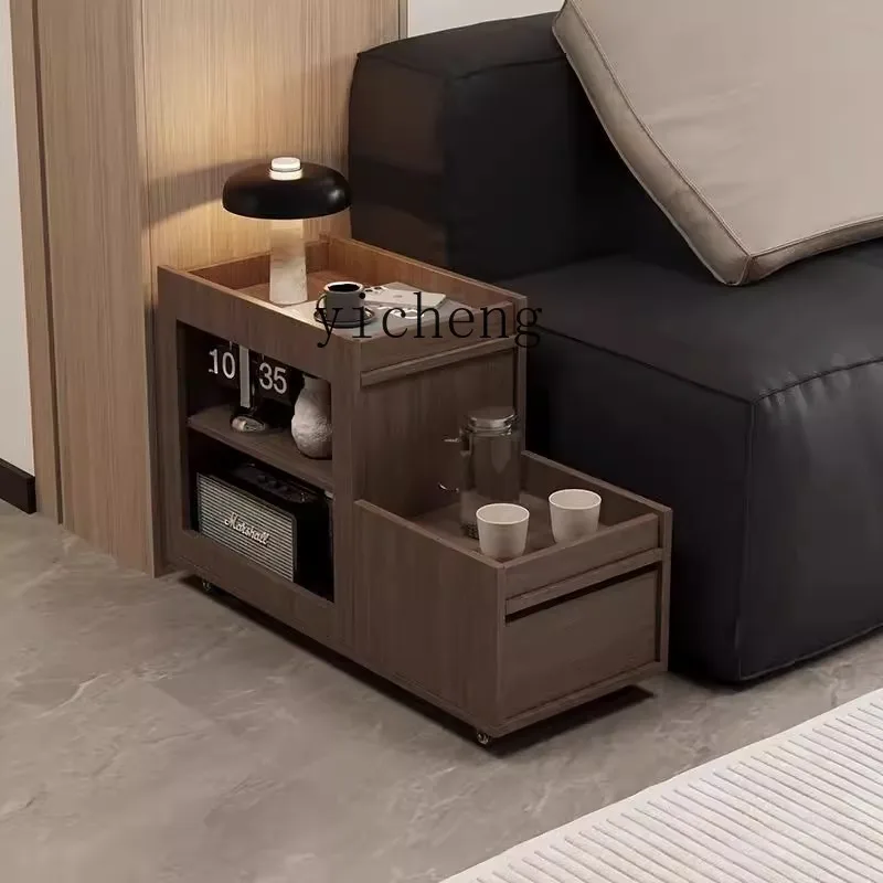 

FY removable coffee table living room household small apartment solid wood sofa side cart