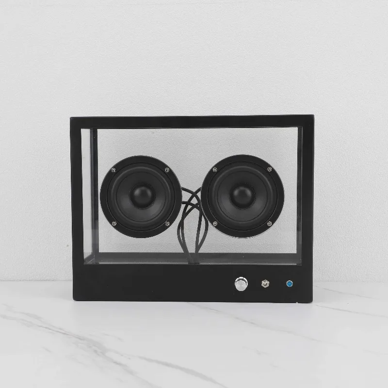 Transparent Bluetooth Speaker, Subwoofer Home Decor, Minimalist Aesthetic Display, Modern Living Room Bedroom Ornament