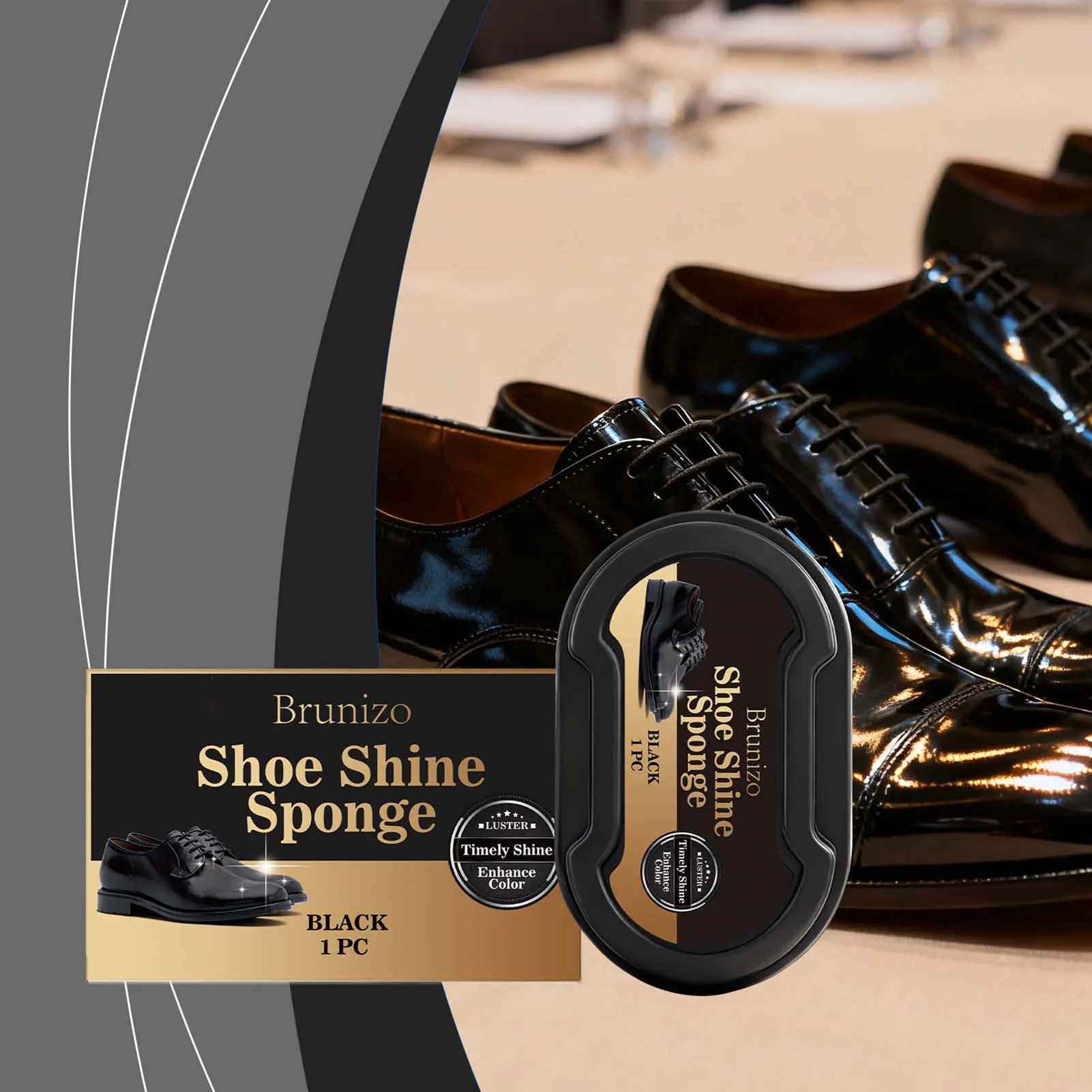 Shoe Shine Sponge,Leather Shoe Polish Brush,Shoe Maintenance Brightening Cleaning Duster Sponge Wipe Colorless Cleaner