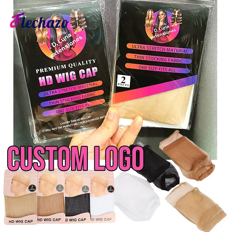 Peruka Base Cap HD Wig Cap Stocking Caps For Wigs 50Packs Wholesale Logo Custom Bonet Perruque Femme Invisible Wig Cap Cosplay