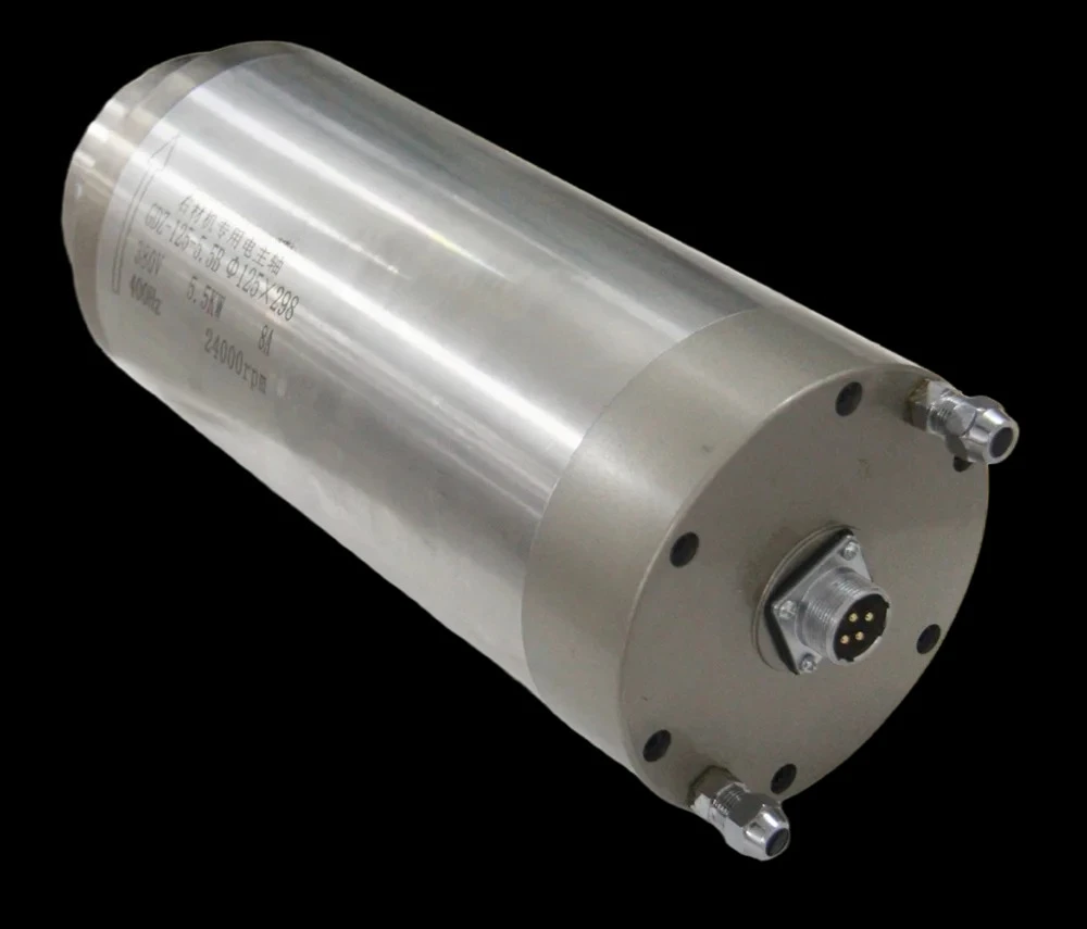 5.5kw 24000rpm Stone Carving High Speed Water Cooled AC CNC Spindle Motor