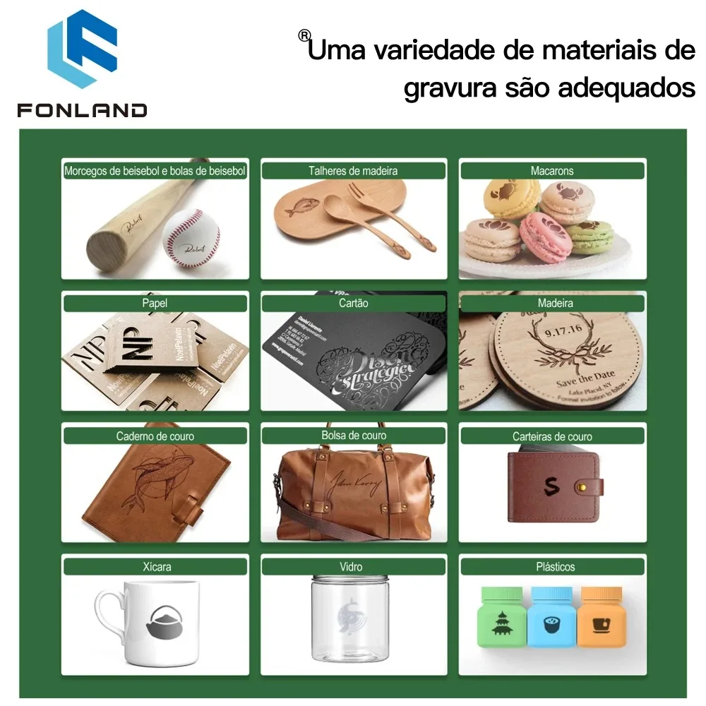 เครื่องแกะสลักเลเซอร์ Fonland XN001/XN003 เครื่องแกะสลักเลเซอร์ DIY ขนาดเล็ก รวดเร็ว สำหรับทำโลโก้ แกะสลักบนกระจก เครื่องพิมพ์ตัดไม้ งานไม้ พลาสติก