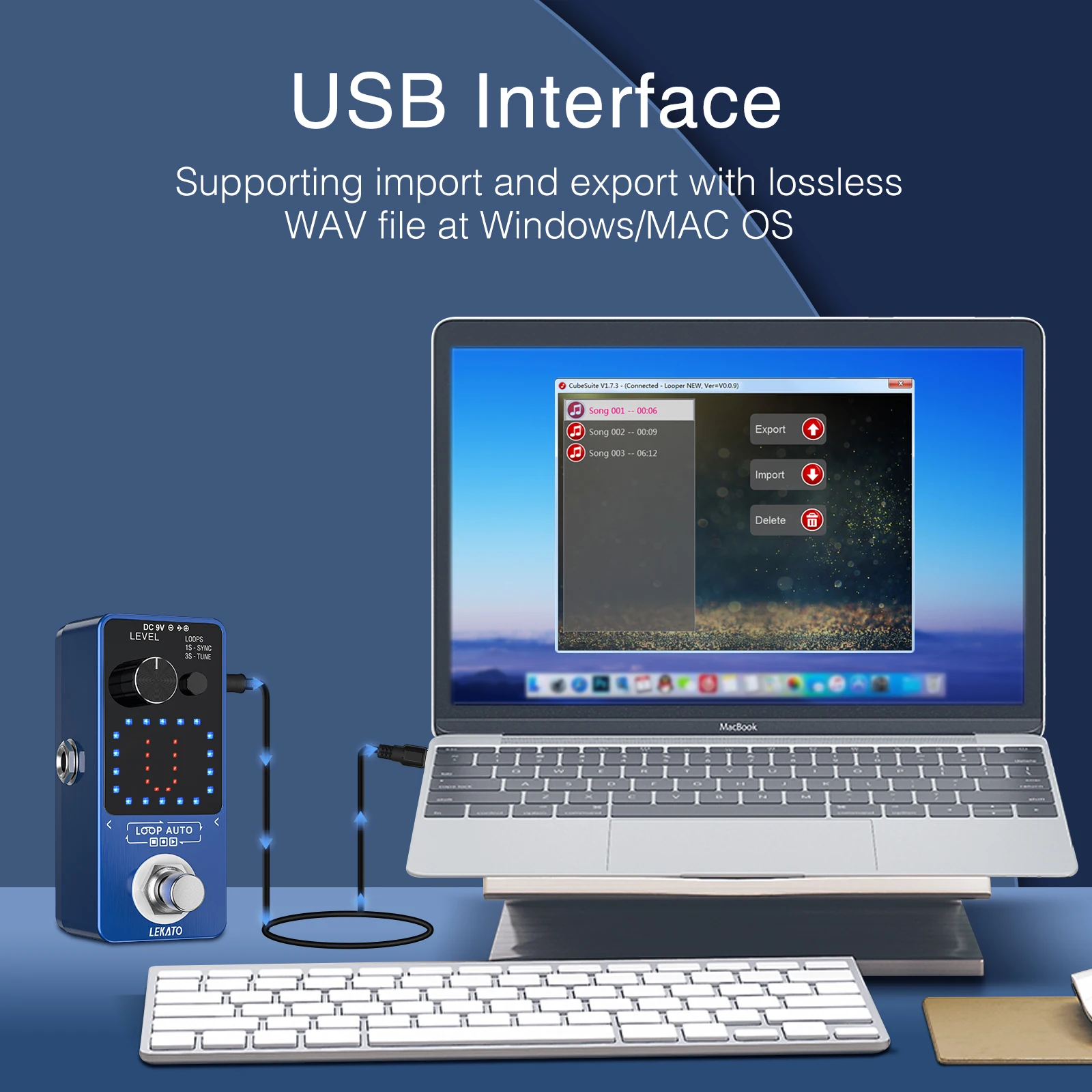 Lekato pedał Looper części do gitary akcesoria Pedalboard Loop Record 3 Wave Slot na 6 minut syntezator pętli procesor elektryczny
