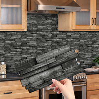 KUUJOJO Self-adhesive faux marble tile decorative wall stickers for kitchen, bathroom, living room, dining room and more.