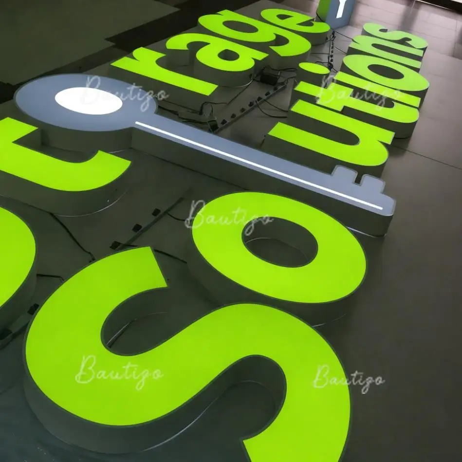 Custom Personalized LED Light Up Sign 3D Metal Letters For Outdoor Business Storefront Waterproof Illuminated Backlit Signage