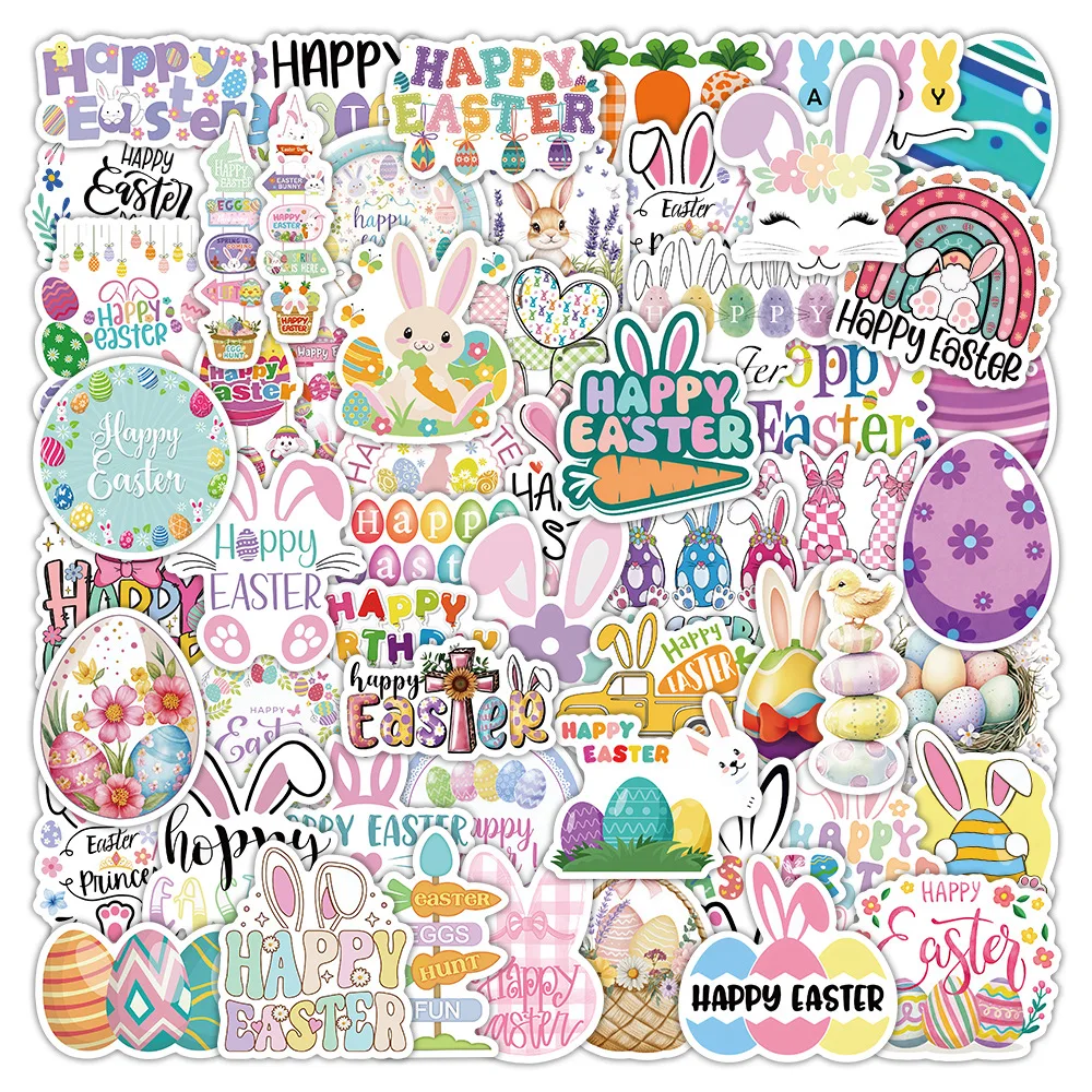

10/50PCS Easter Cartoon Stickers Graffiti Festival INS Style DIY Decoration Mobile Phone Case Water Cup Toy Gift Stickers