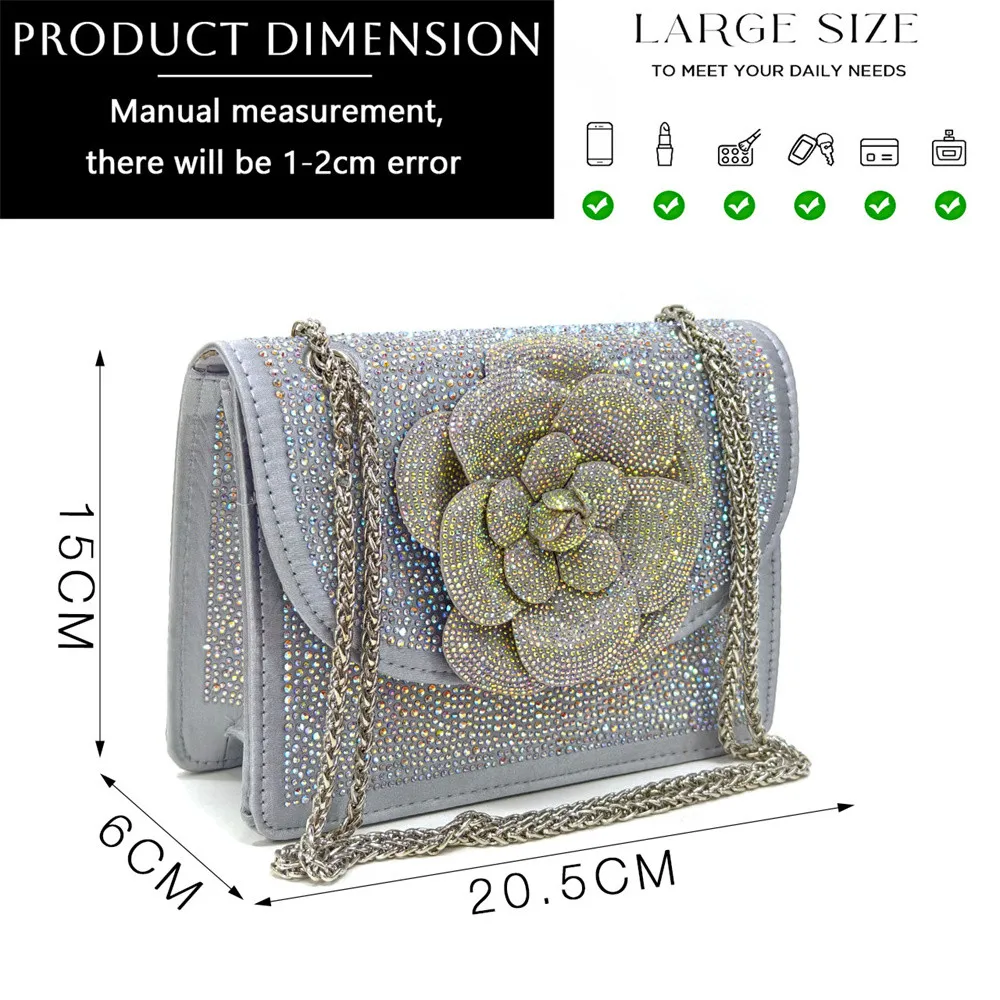 Spitze Spitze neuesten bunten Pailletten und Diamant Schmetterling Design Damenschuhe und Taschen Set schwarze Farbe – Detail 3