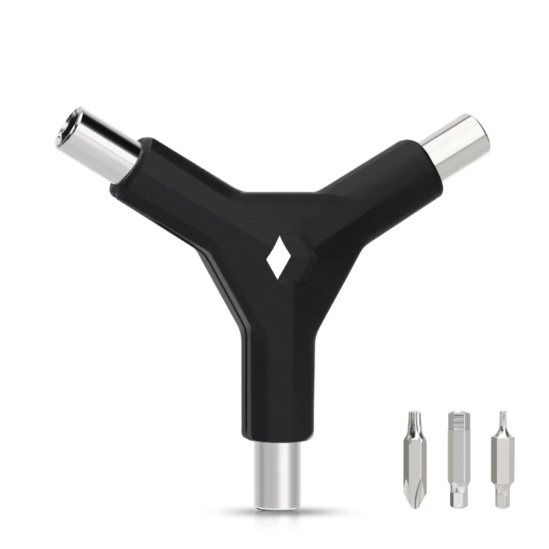 6 in 1 Y-Schraubenschlüssel-Set, austauschbare Bits, 3-Wege-Inbusschrauber, T25 PH2, Schraubendreher für Fahrradreparaturwerkzeug, Fahrrad-Multitool-Set – Detail 3