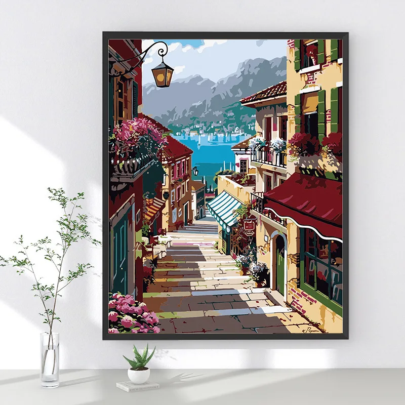 

4605551 Digital oil painting living room decorative painting sofa background wall hanging painting