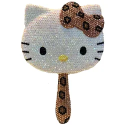 Kawaii Sanrioed Anime Hello Kittys My Melody Fashion Portable Rugged DIY Handheld Vanity Mirror Christmas Birthday Gifts