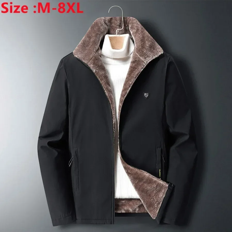 2024 Men's Fleece Cotton Jacket Autumn Winter Business Thermal Warm Coats Jacket Men Classic Jackets for Men Windproof Parkas