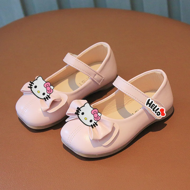 

Sanrio hello kitty spring fall girls soft-soled leather shoes sandals kids soft-soled princess toddler shoes baby casual shoes