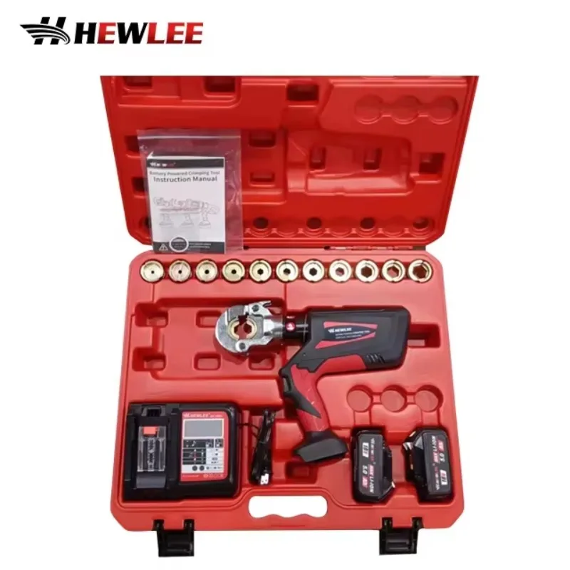 HEWLEE HL-300B Electric Crimping Tool Hydraulic Cable Lug Battery Powered Crimping Tool Cordless Battery Terminal Crimping Tool