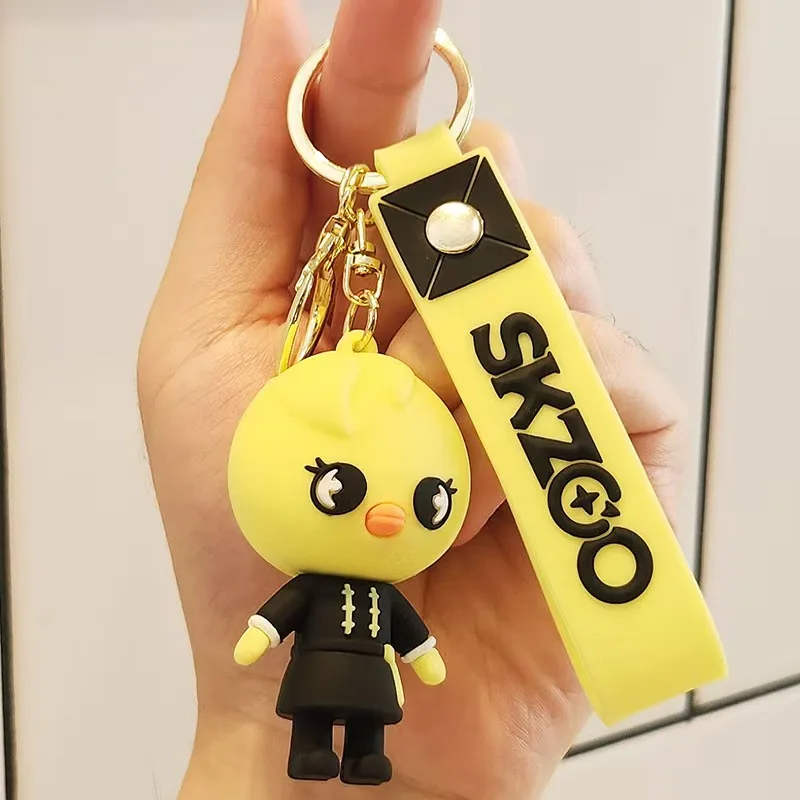 سلسلة مفاتيح SKZOO للحيوانات الصغيرة الأكثر مبيعًا، حقيبة، سلسلة مفاتيح سيارة، ملحقات محيطية كرتونية، هدية صغيرة، هدية لعبة للأطفال