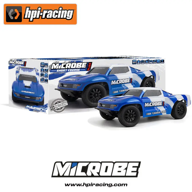 

Радиоуправляемый шорт-корс трак HPI Racing HPI Maverick 1:24 Microbe Flux, бесщеточный, 2WD, алюминиевое шасси, шины с высоким сцеплением