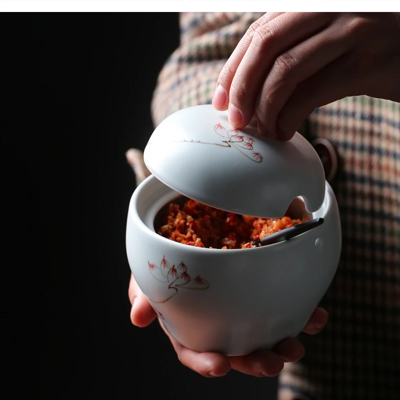 

Ceramic jar household Japanese-style seasoning kitchen supplies pepper monosodium glutamate storage CE EU