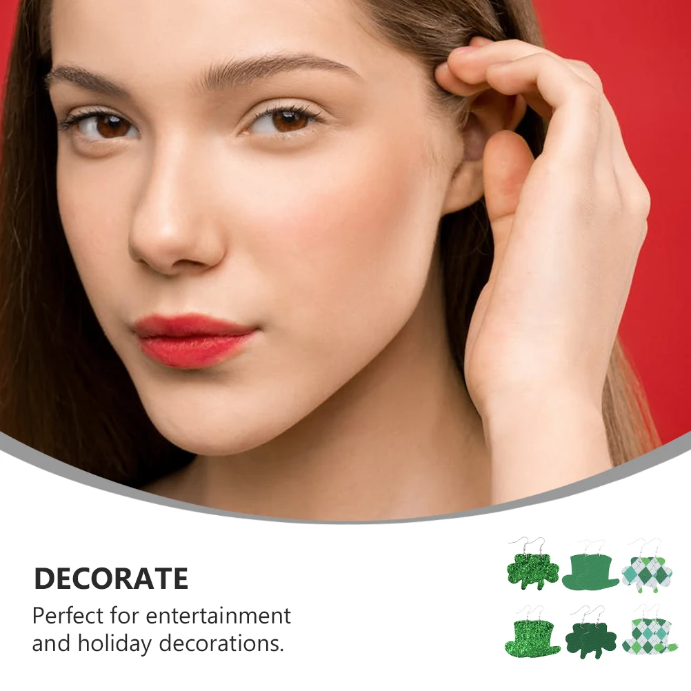 

1 set 1 Set Clover Earrings Lightweight Earrings Creative Festive Party Jewelry For Women Small Exquisite Durable Green
