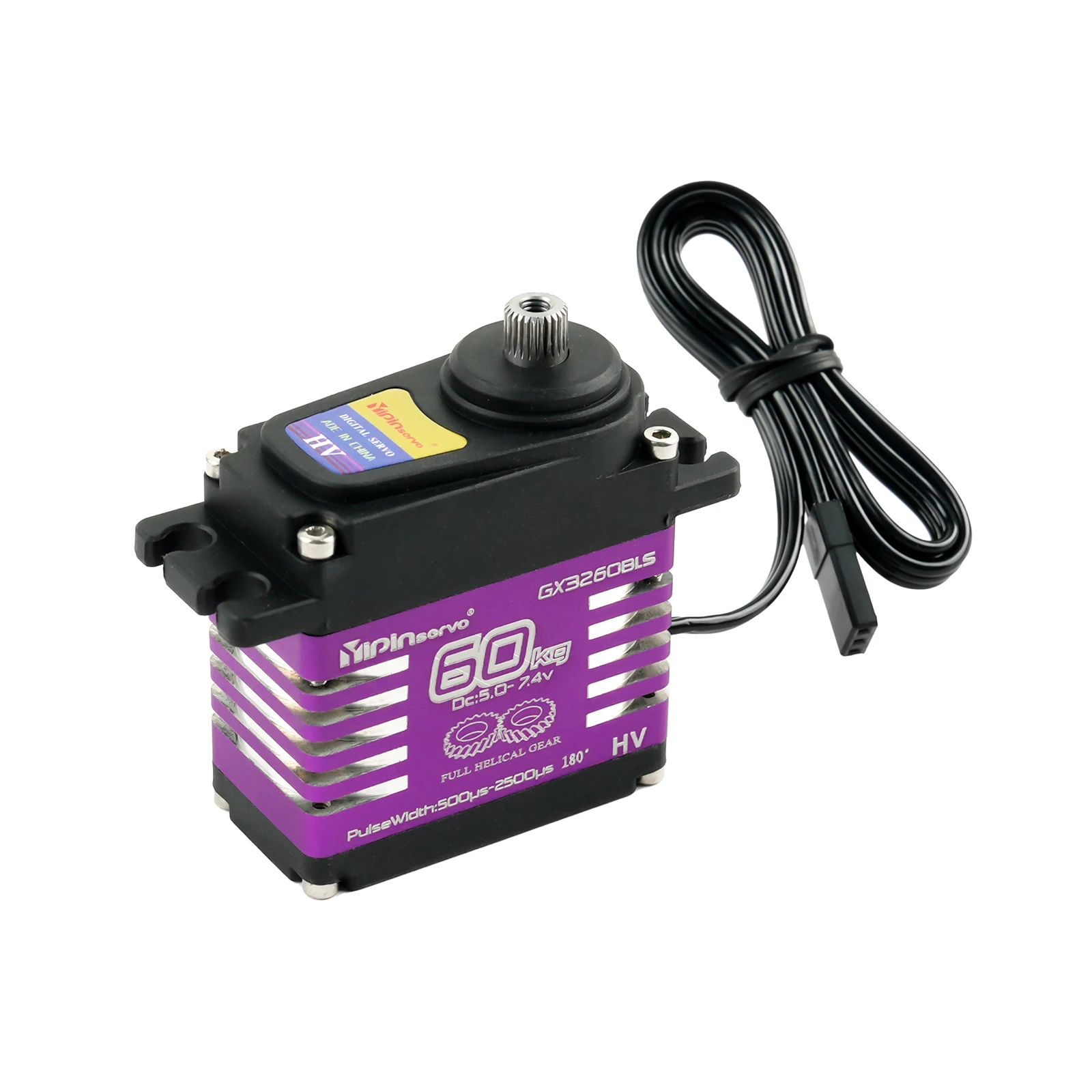 YP3260BLS 60 キロブラシレスデジタルサーボメタルギア 5.0-7.4V 高トルク 180/270/360 度防水 RC ロボットカー DIY