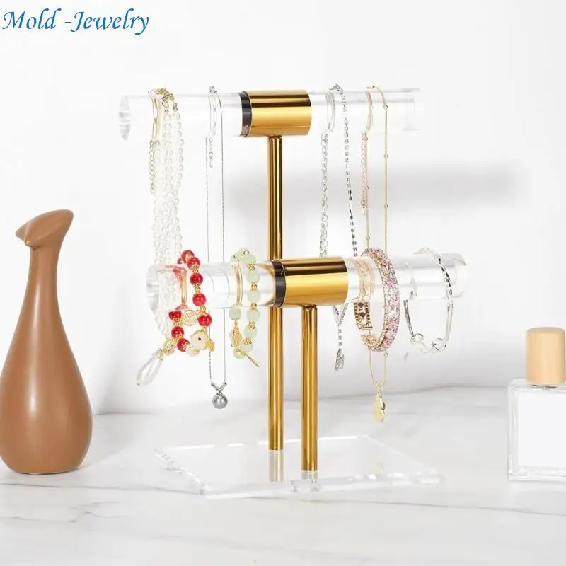 

69HB Elegant Jewelry Holder Bracelet Holder Jewelry Storage Rack Acrylic Texture