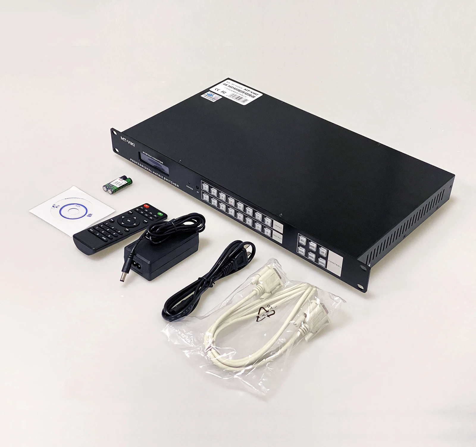 ADI Chip Video HDMI Matrix Switch 4x4,  2U 4K 30Hz HDMI Matrix Switcher Console 4 in 4 Out