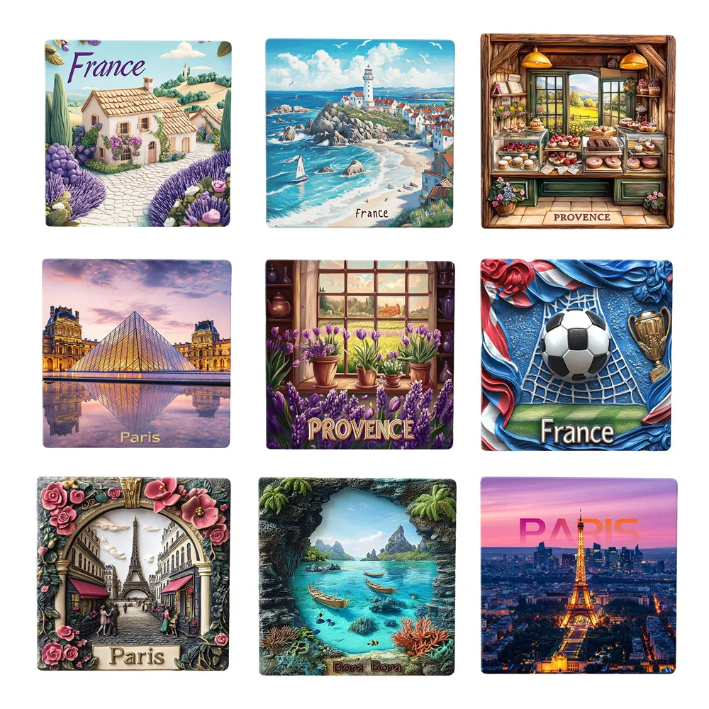 France Ceramic Fridge Magnets Tourist Souvenirs Decoration Articles Handicraft