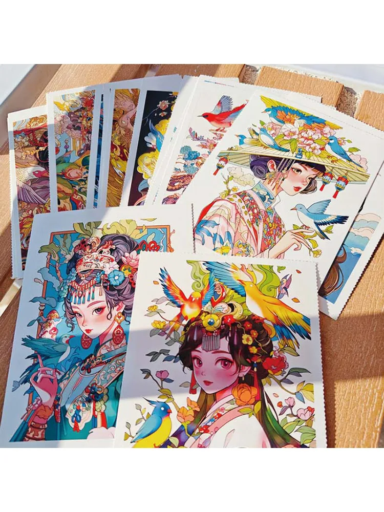 Book-Winshare Nanzhi Yiyi National Trend Flower and Bird Girl Illustration Coloring Book